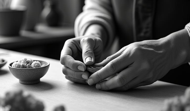 花に囲まれたフローリスト