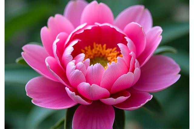 クローズアップされたピンクの芍薬